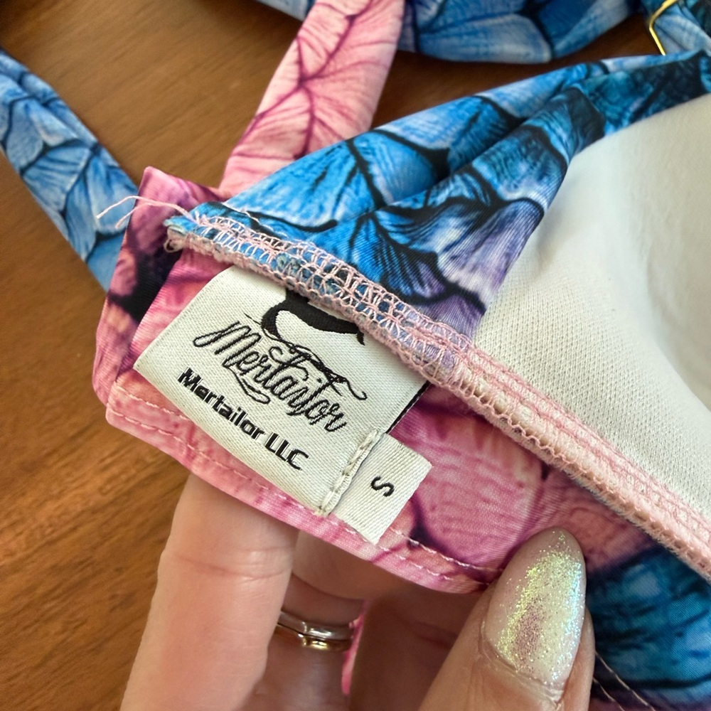 Pink and Blue Mertailor Mermaid Bikini Set - Picture 8 of 9